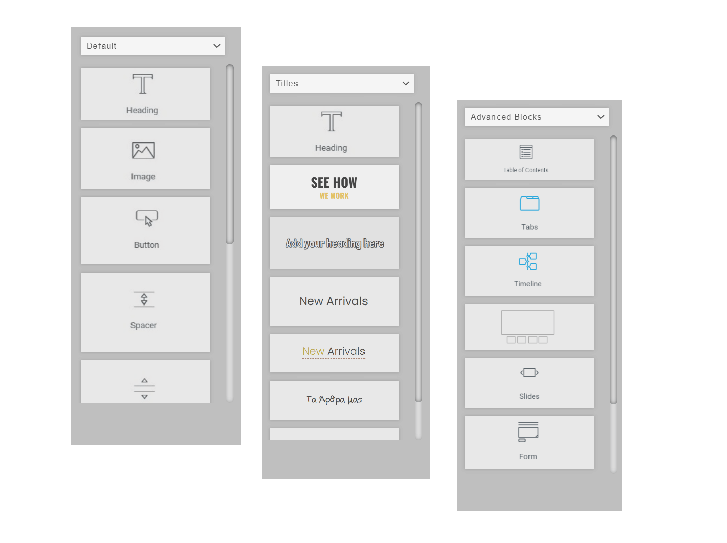 web builder framework js